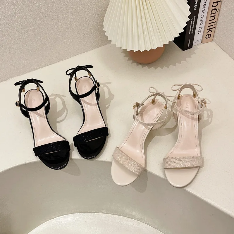 

Comfort Shoes for Women High Heel Sandals All-Match 2021 Summer Buckle Strap Soft High-heeled Girls New Multicolored Stiletto Cl