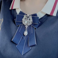 bow tie for women and men necktie collar decoration crystal bow korean necktie pin brooch geometric one size casual sporty