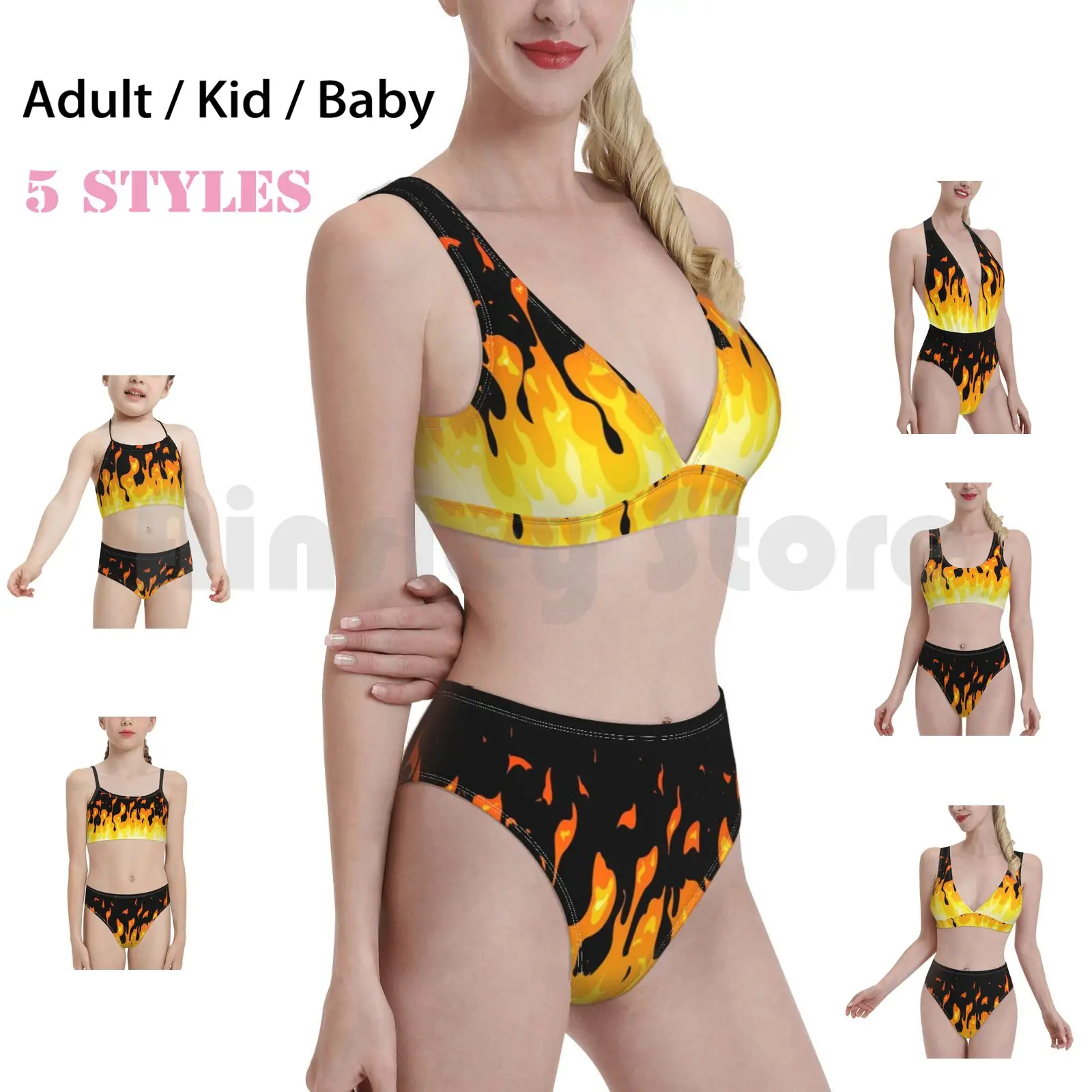 

Пламя купальник бикини Мягкий Высокая Талия огонь пламя сжечь сжигание темно прикольные