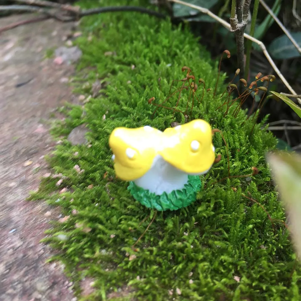 Мини смолы гриб ремесла Фея Сад миниатюрный орнамент украшения для террариума