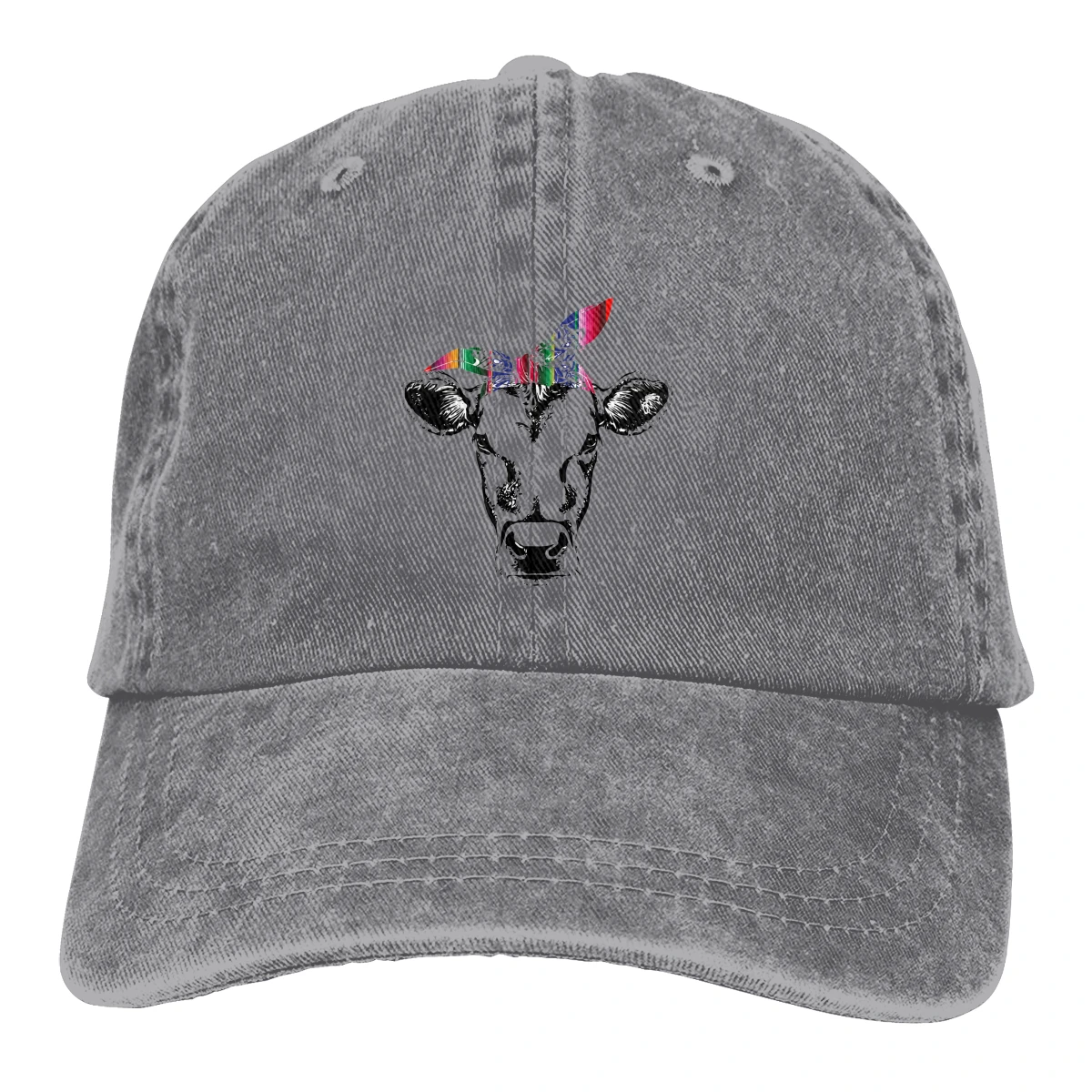 

Funny Cow Hats for Men Women Adjustable Sun Hats Vintage Trucker Hat