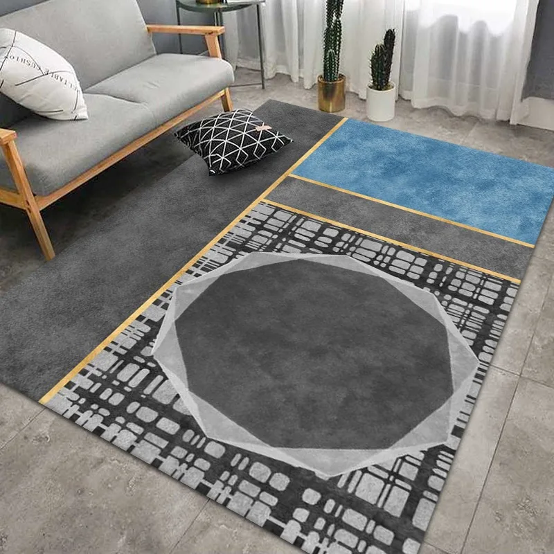 

Geometric Blank Large Carpets for Living Room Floor Parlor Mat Washable Modern Big Area Rugs for Bedroom Tea Table Home Decor