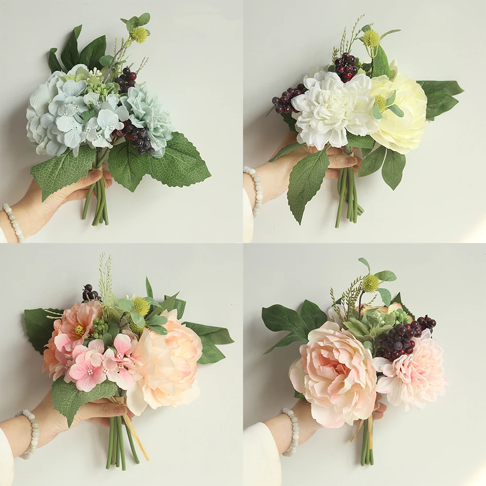 Из искусственного шелка свадебные букеты для невесты портбукет с цветами ручной