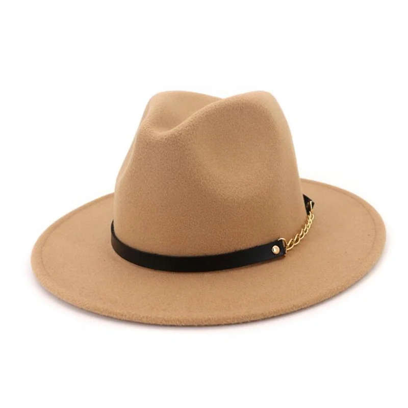 Женская фетровая шляпа зимняя однотонная теплая из искусственной шерсти |