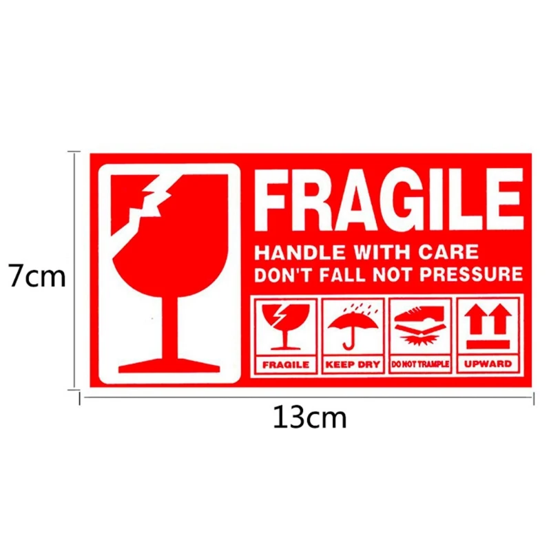 

300pcs Fragile Stickers Handle with Care Shipping Express Warning Labels Don't Fall Not Pressure Sticker for Goods
