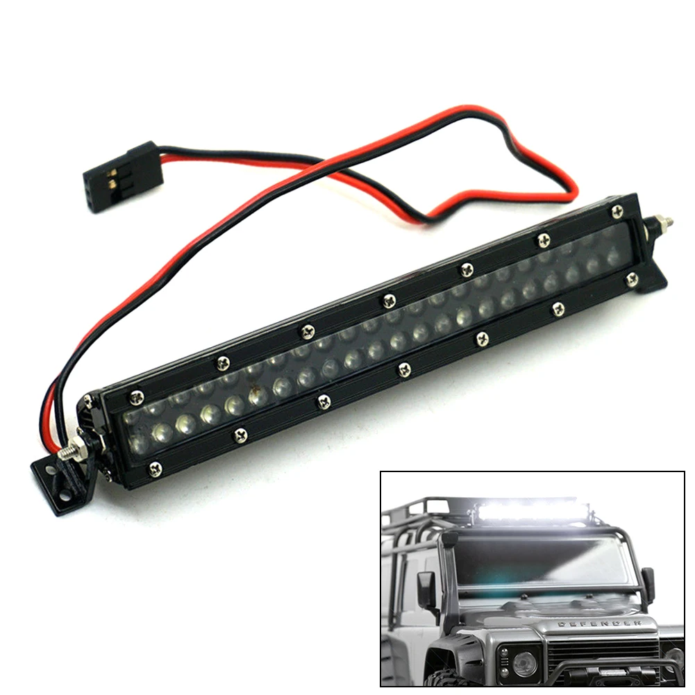 

RCTOYFUN Aluminum 122mm 44 LED Lamp Light Bar "L" Brackets DIY Appearance Parts For 1/10 RC Car Axial SCX10 D90 Traxxas TRX-4