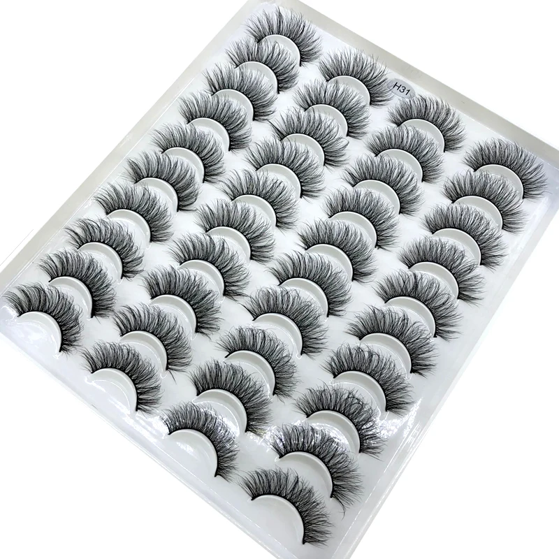 20 Pairs 3D Faux Mink Eyelashes Natural Thick Long False Eyelashes Dramatic Fake Lashes Makeup Extension Eyelashes maquiagem images - 6