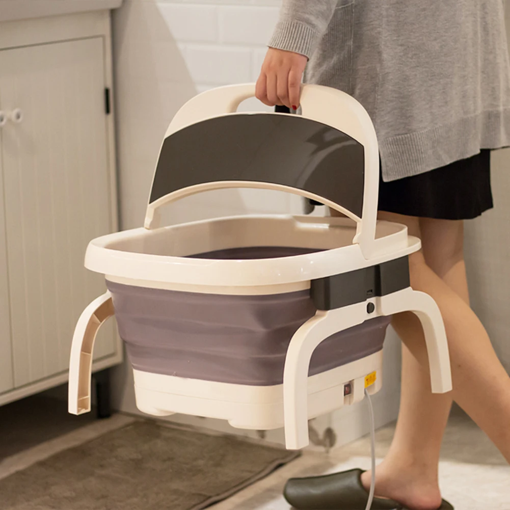 Спа для ног складной Электрический нагрев ванна портативный пузырьковый