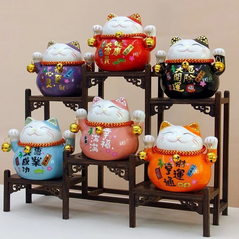 Керамическая копилка Манеки Неко 4/6 5 дюймов креативное украшение для дома