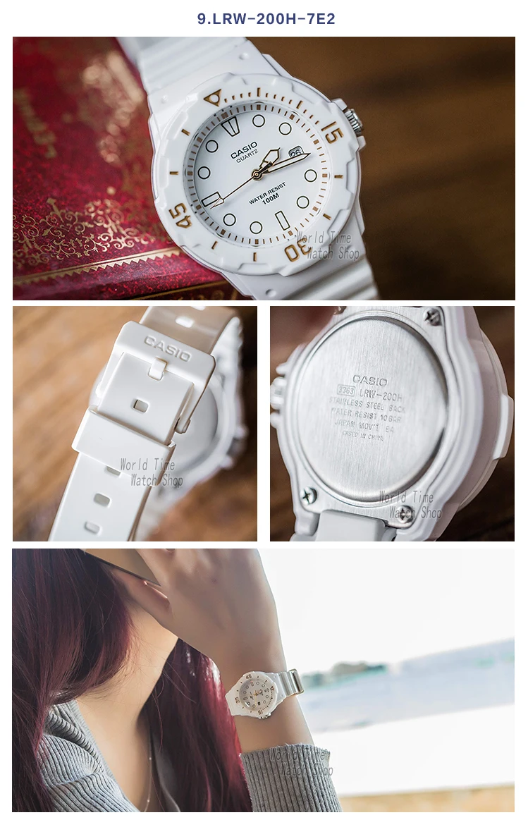 Casio часы для дайвинга женские часы Set top brand люкс 100м Водонепроницаемые кварцевые наручные часы женские подарки Часы светящиеся спортивные часы женские relogio feminino reloj mujer montre homme bayan kol saati