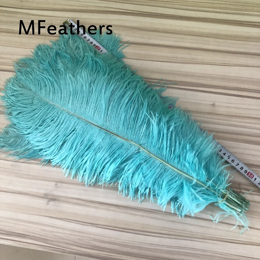 Мятно-зеленые Окрашенные Перья страуса для рукоделия 55-60 см 50 шт. | Дом и сад