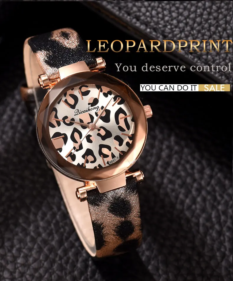 Montre Femme новые модные женские часы кожаная с леопардовым принтом аналоговые кварцевые часы женские наручные часы Reloj Mujer женские часы
