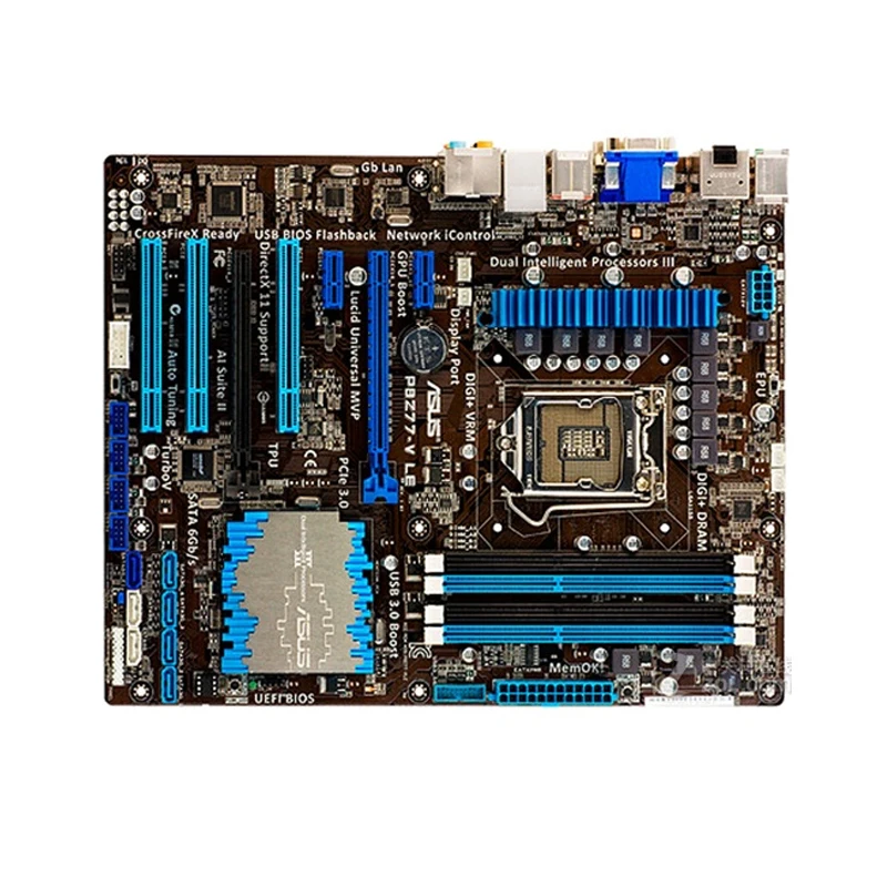 

ASUS P8Z77-V LE 1155 Motherboard Z77 Motherboard DDR3 32GB RAM PCI-E 3.0 USB3.0 DVI HDMI Display Port Support Core i7 i5 i3 Cpus