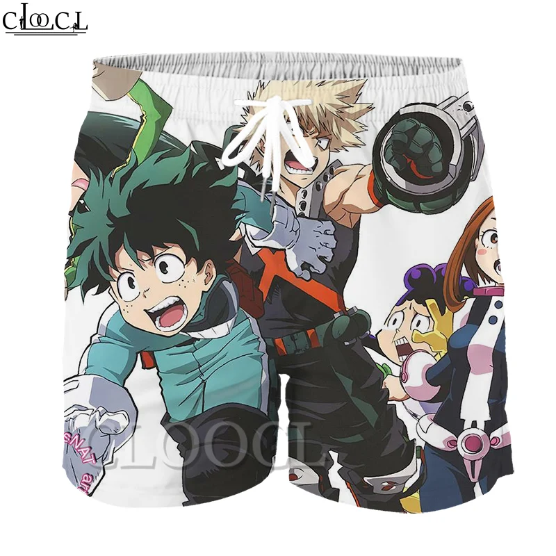 

CLOOCL Japanese Anime My Hero Academy Children's Fashion Short Pants 3D Print Pattern Casual Cute Boy Fashion Wild Elastic Waist