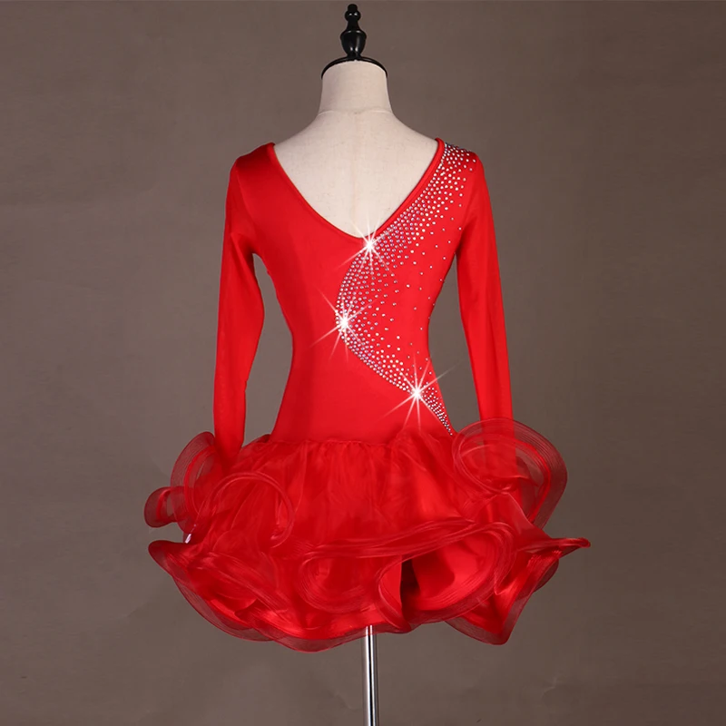 Юбка для латинских танцев с длинным рукавом женская новая профессиональная