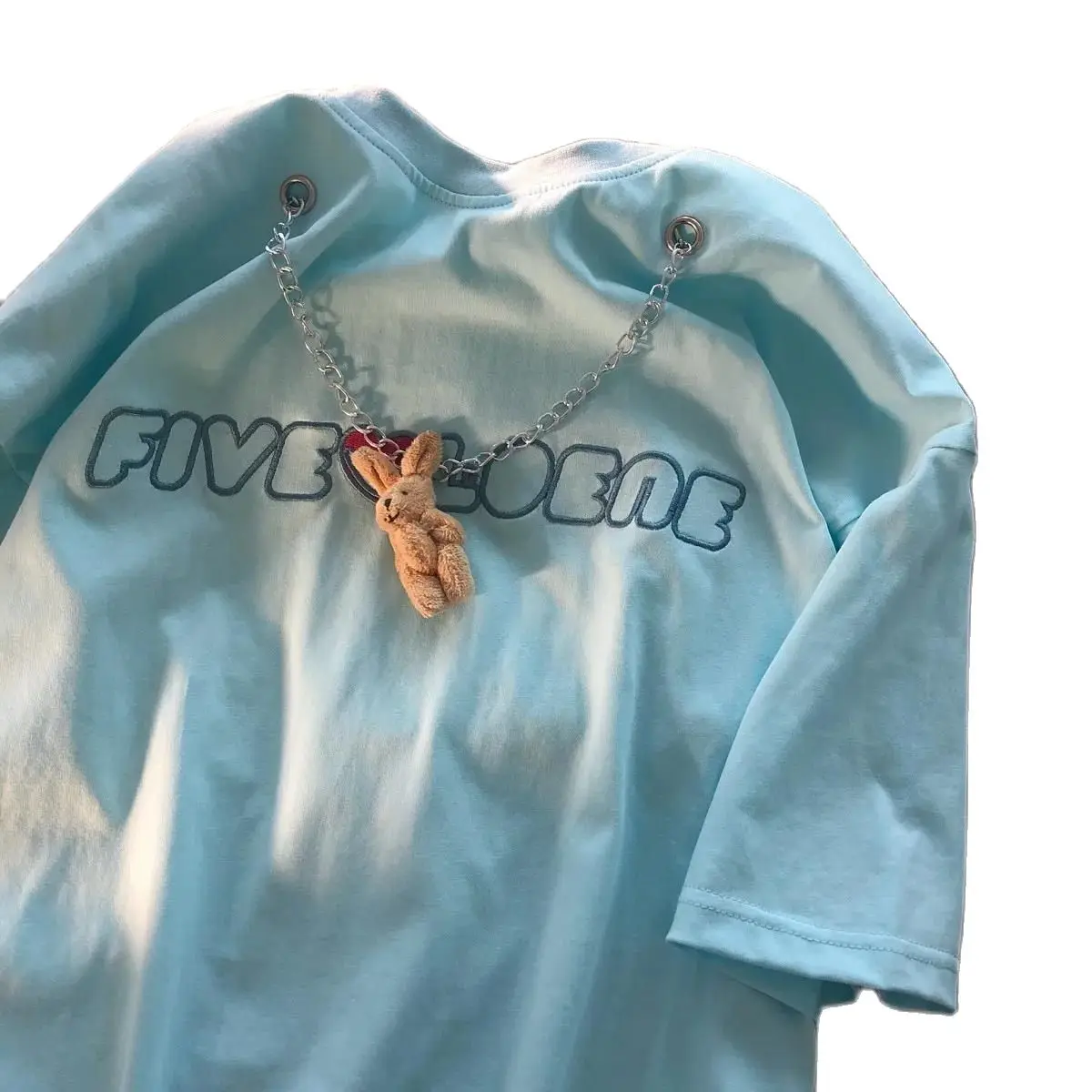 

INS 2021 Summer New Women T-shirts Pendant rabbit ideas nifty Tshirt Korean style oversize Summer Short Sleeve Female BF92516