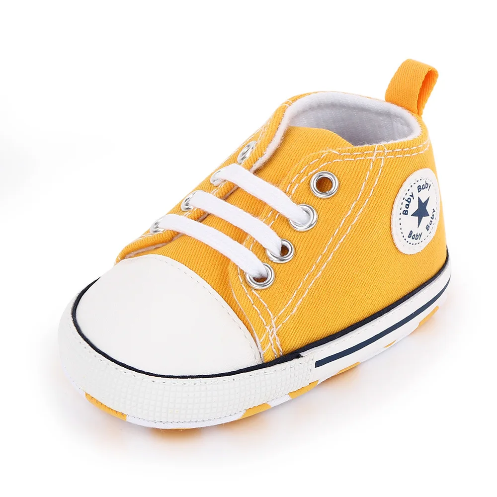 

Cotton First Walkers Baby Shoes Casual Shoes Soft Anti-Slip Shoes Denim Blue Canvas Crib Shoes Toddler Baby Girl Shoes Size 1 2