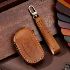 Кожаный чехол Crazy Horse для Hyundai Santa fe Sonata Tucson i40 ix45, Сменный Чехол с 4 кнопками и необработанным лезвием 2013 - 2019