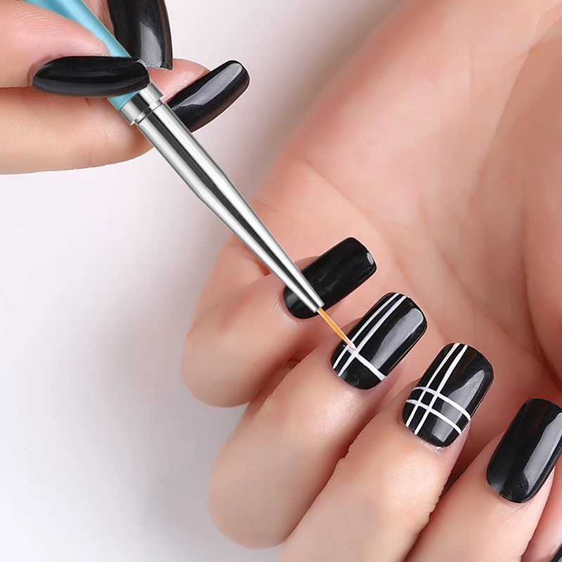 Кисть для дизайна ногтей 3 шт./компл. Хрустальная акриловая тонкая ручка-лайнер