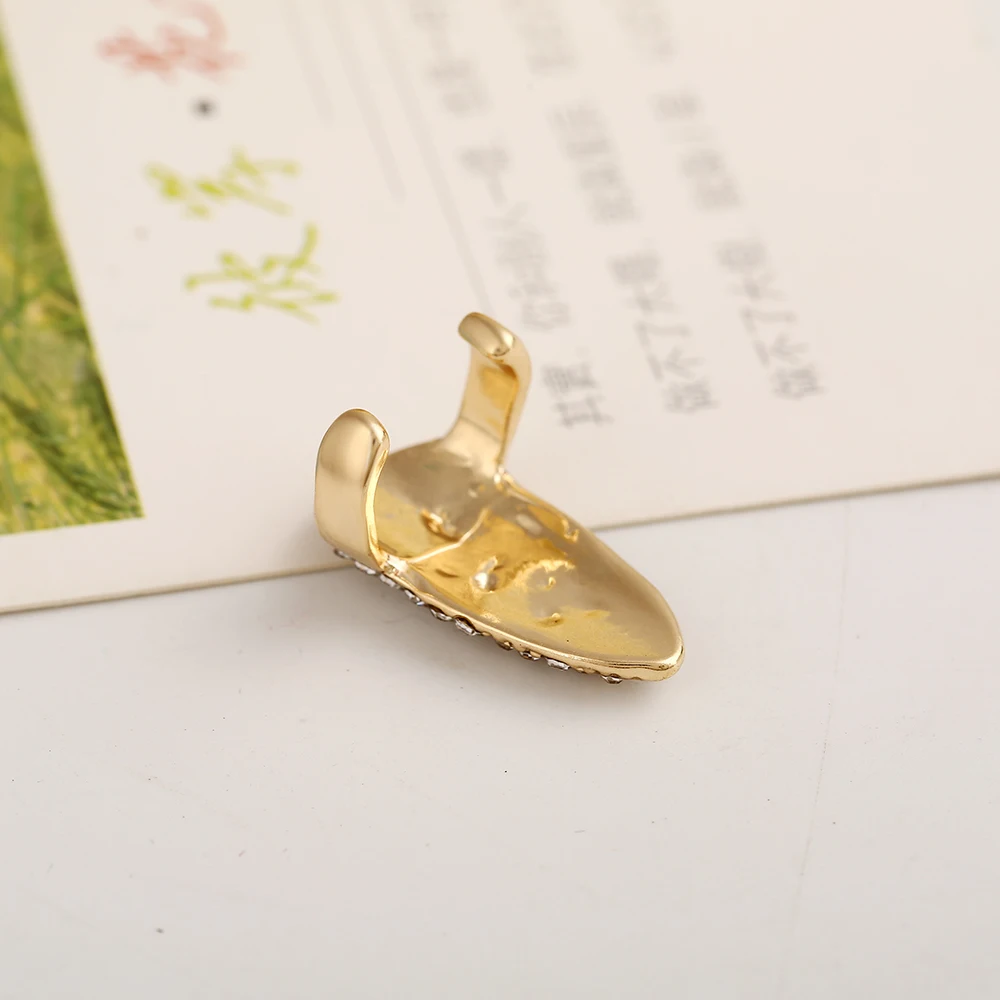 Женские кольца для ногтей модные роскошные стразы черного и белого цвета с