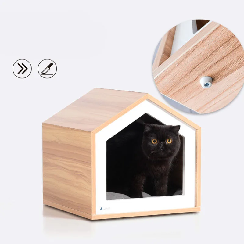 

wooden cat dog house pet furniture