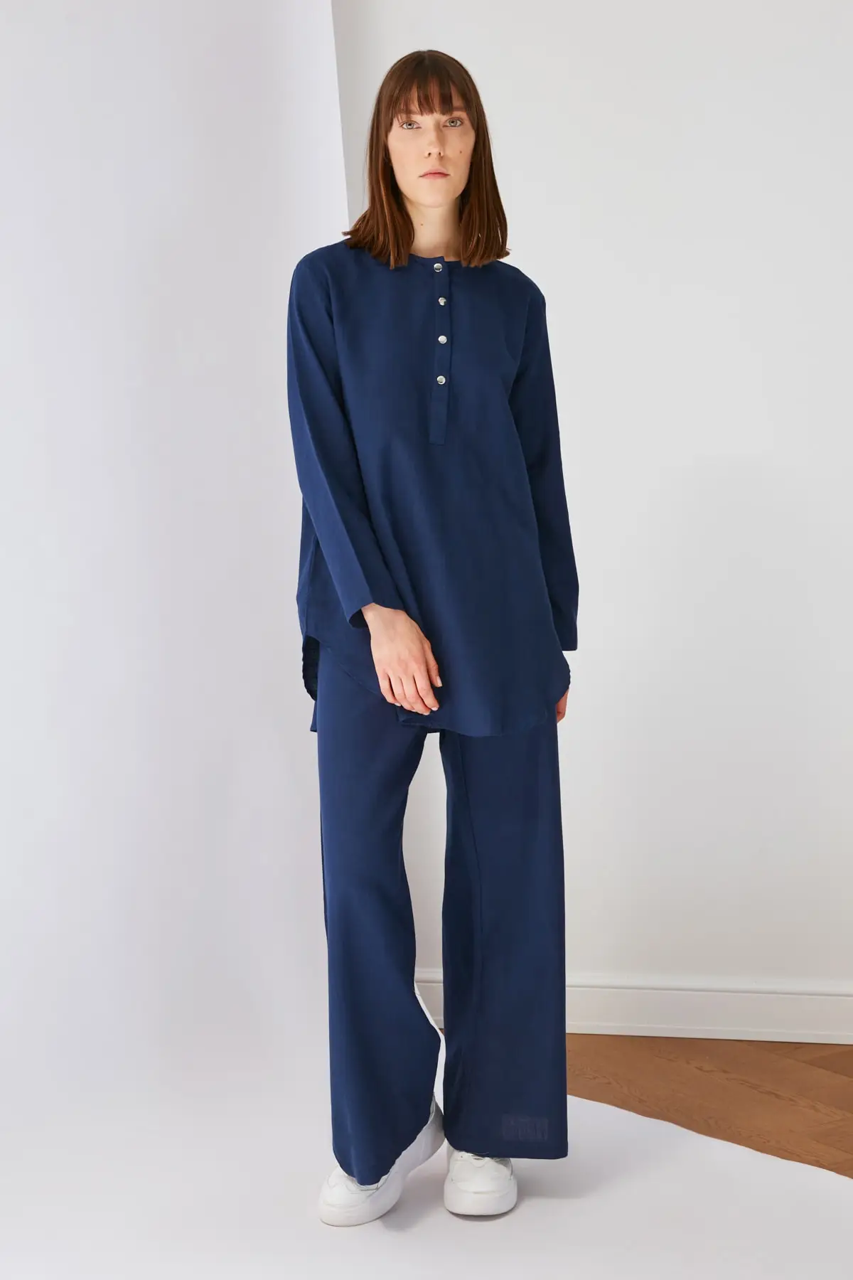 Navy Blue Tunic Pants Bottom-Top Suit/ISLAMIC CLOTHING /HIJAB FASHION/TURKISH FASHION