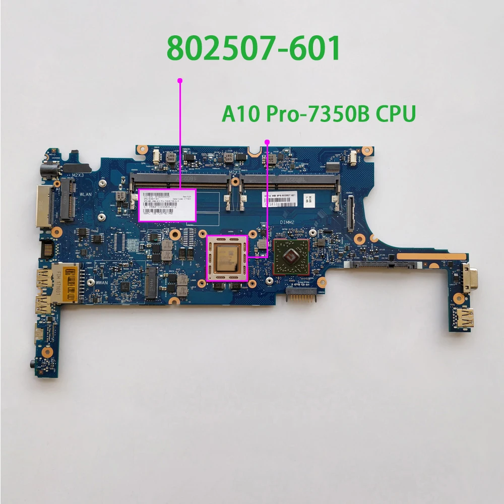 Preise Für HP EliteBook 725 G2 802507-601 802507-001 802507-501 6050A2631301-MB-A02 UMA W A10 Pro-7350B CPU NoteBook Laptop Motherboard