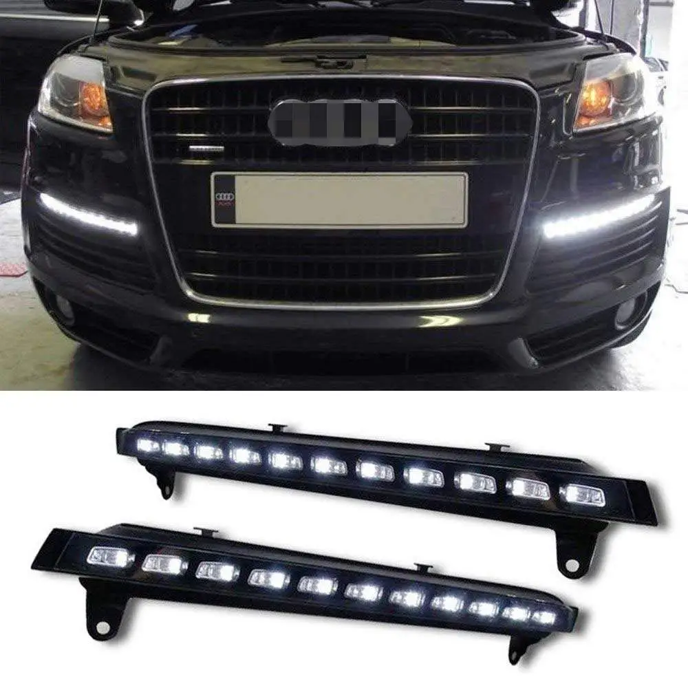 Запасные светодиодсветодиодный дневные ходовые огни для Audi Q7 2006 2007 2008 2009 текущей