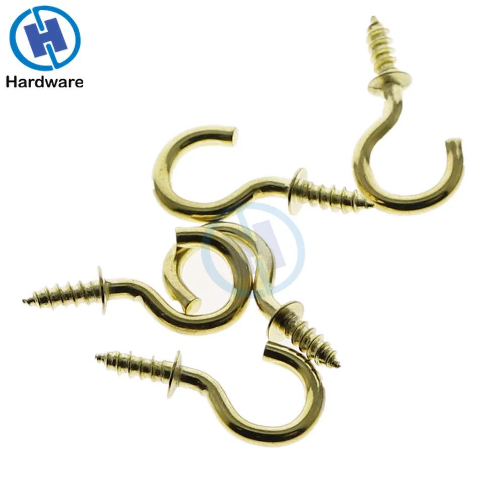 50 шт./компл. 1/2 дюйма латунные крючки для чашек подвесная вешалка шапок пальто