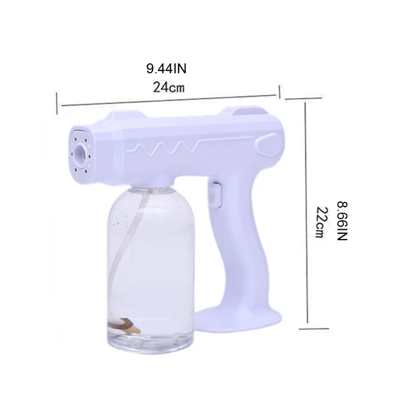 

800ml Blue Light Nano Disinfection Sprayer Handheld Wireless Rechargeable Ultraviolet Atomization Sterilization Sprayers