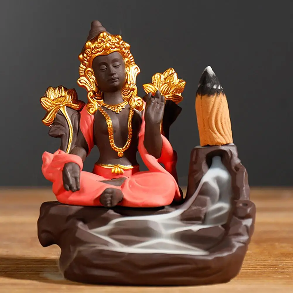 Керамическая курильница с обратным потоком в форме Будды печь для обжига