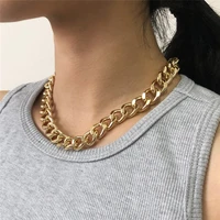trendy thick chain simple retro sweater geometric necklace gift wholesale jewelry for women