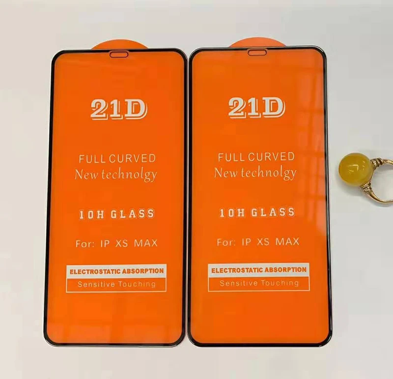 100 шт./лот оптовая продажа 21D стекло для iPhone 12 Mini 11 Pro Max XS XR X 8 7 6 Plus полное покрытие