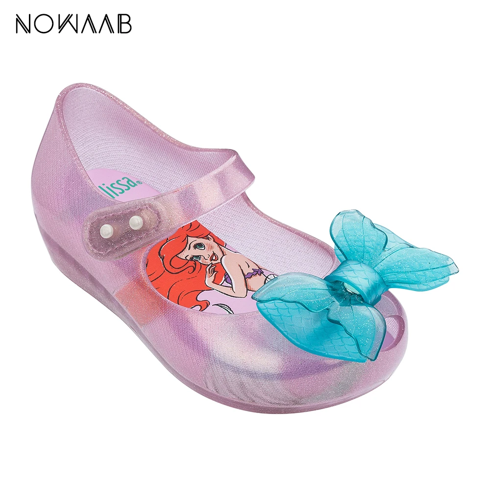 Новые мини Melissa прозрачные сандалии для девочек, прозрачные сандалии русалки, детская обувь принцессы, нескользящая обувь melissa