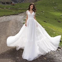 lorie a line beach wedding dress sleeveless elegant boho lace bridal gowns custom made princess wedding gowns custom made