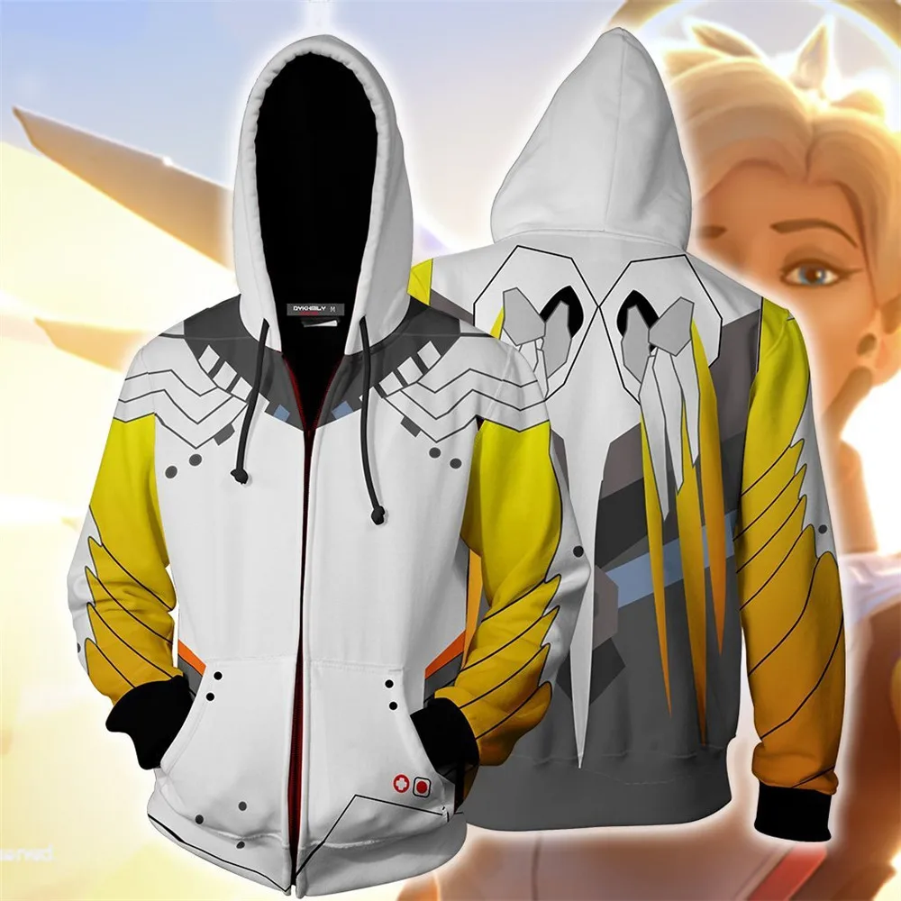 Новинка толстовки с капюшоном Genji DV.a Mercy тонкие на молнии крутой пуловер куртка
