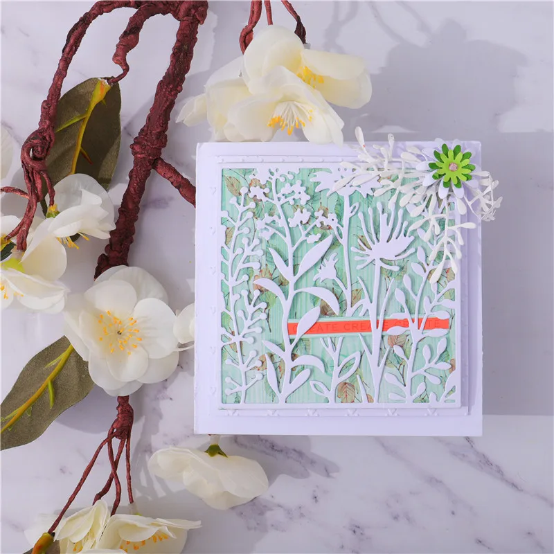 Квадратные штампы Eastshape Цветочная рамка металлические новинка 2020 для