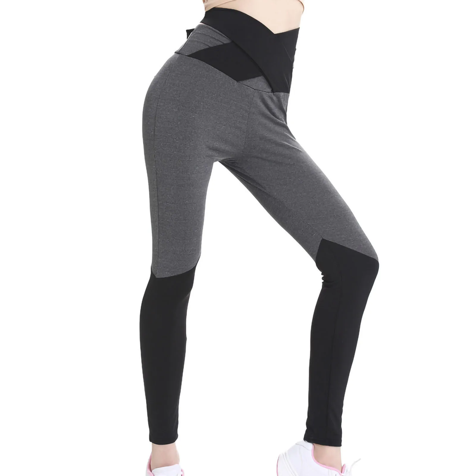 

Women's Thermal Leggings Lumbar Frenulum High Stretch Bowknot Contrast Push Up Stitching Splicing High Waist Leggings 2021