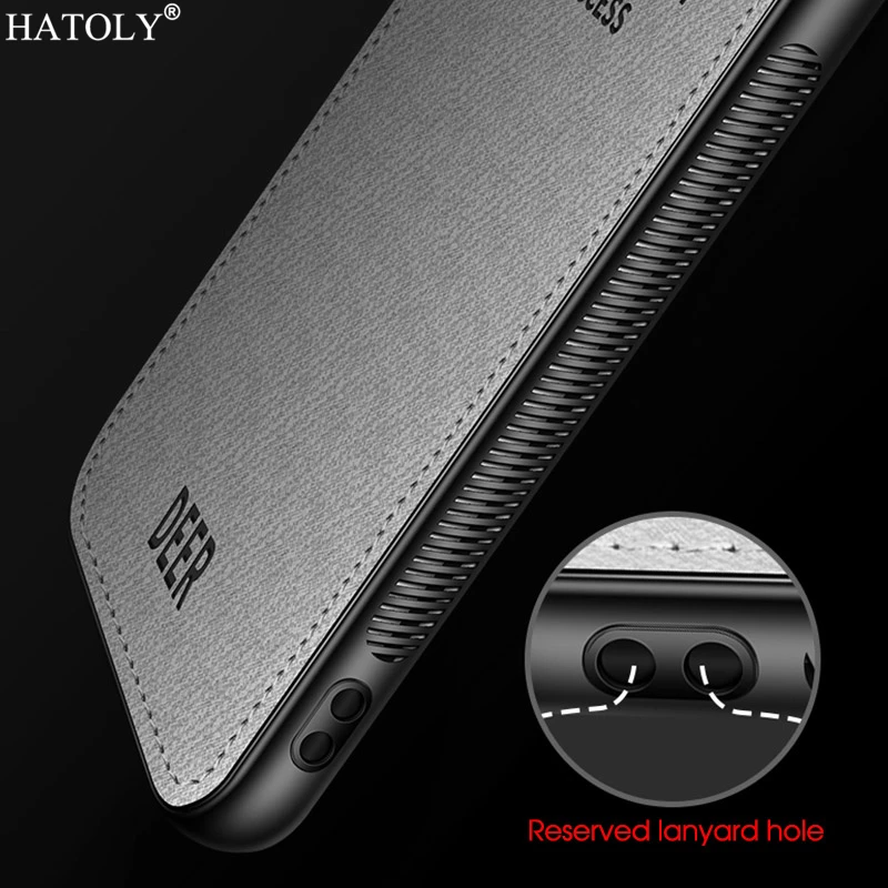 Чехол для samsung Galaxy A40 с тканевой текстурой из ТПУ мягкая задняя крышка телефона