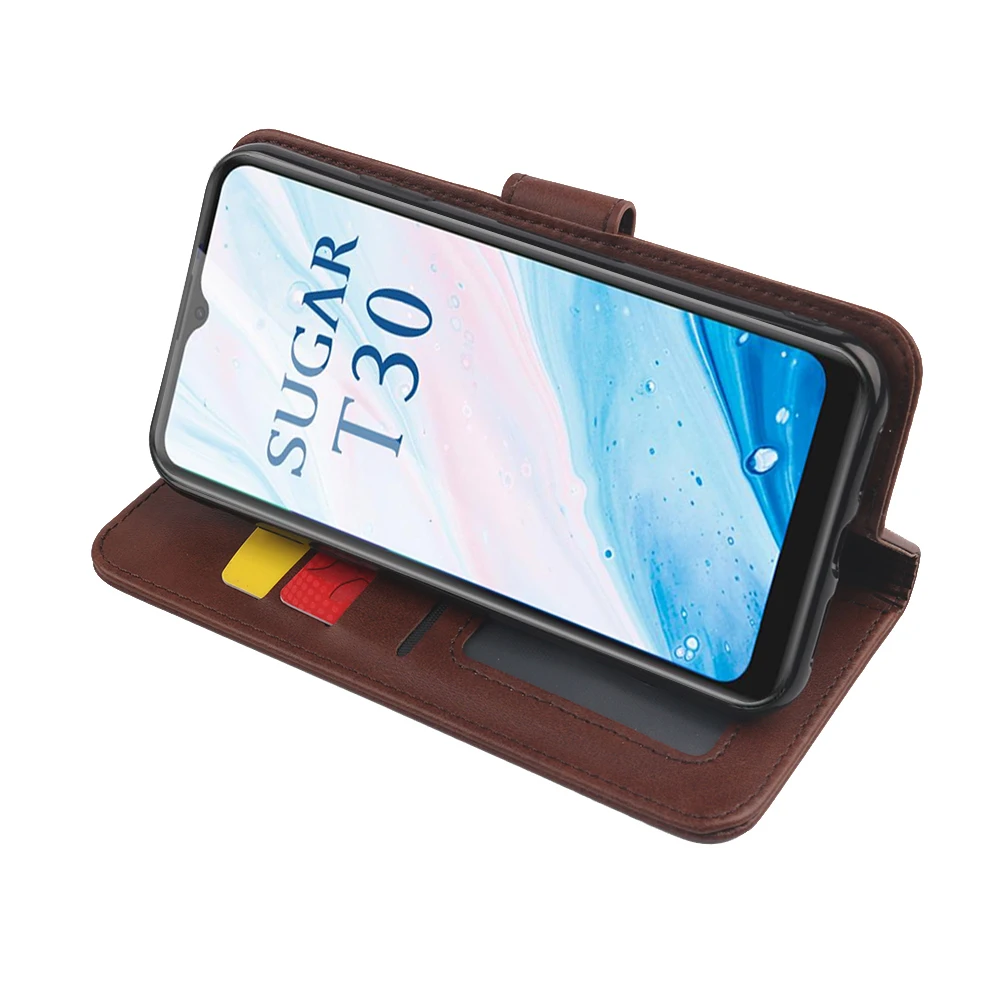 

ROEMI For Sugar T30 Case Cover Flip with Card Pocket Slot Photo Frame Card PU Leather Case