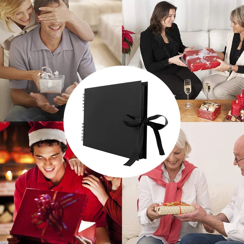 

80 Pages Photo Albums Scrapbook Paper DIY Craft Album Scrapbooking Picture Album for Wedding Anniversary Gifts Memory Books