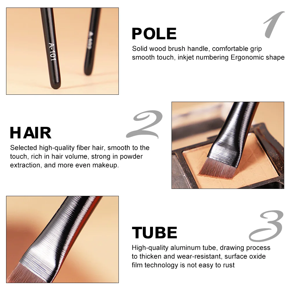 

Makeup Brush Solid Wood Eye Makeup Brush for Eyeliner Eyeshadow Concealer Makeup Tool