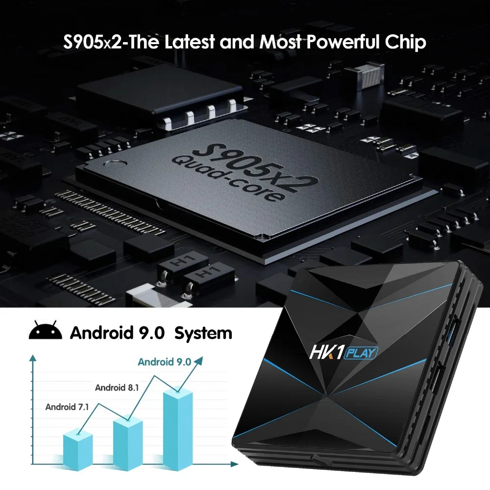 Новый HK1 PLAY S90X2 4 Гб + 32 ГБ/4 64B/4 128 ГБ Android 9 0 ТВ-приставка четырехъядерный 64 бит с