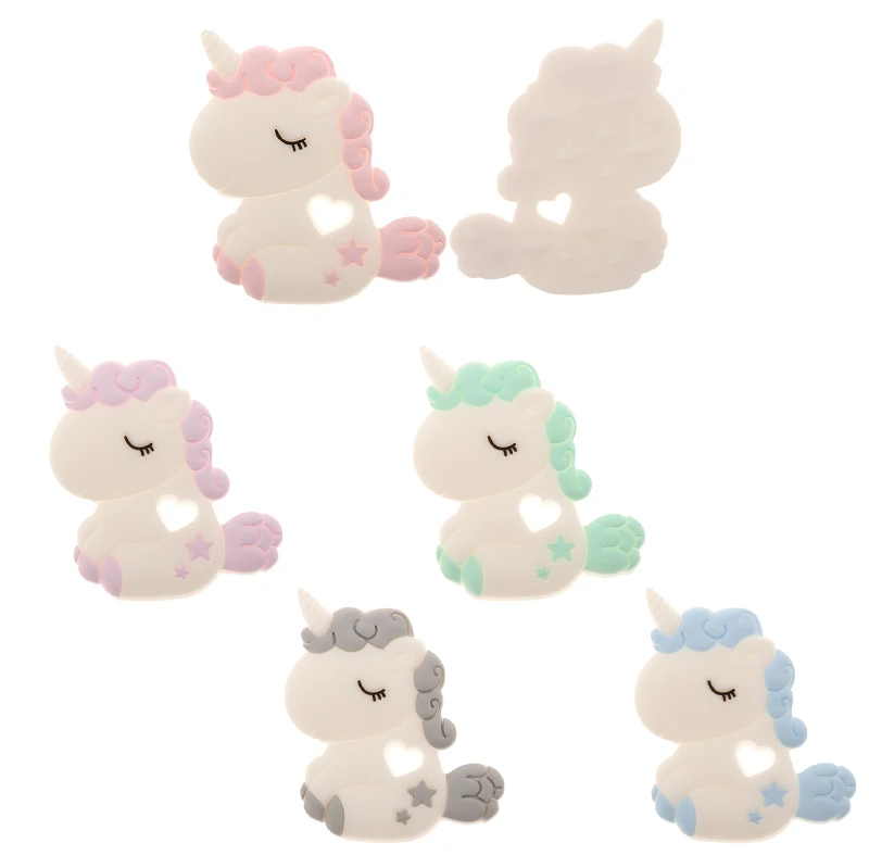 Mordedores de silicona para beb&eacute;s, productos para reci&eacute;n nacidos, chupete personalizado, oso, dinosaurio, Koala, sin BPA, 10 piezas-4