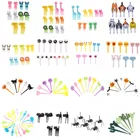 2-18 шт., детская Мини-Ферма для животных, вилка для фруктов с персонажем из мультфильма, закуска пирог десерт, фруктовая зубочистка, украшение для обеда, вечевечерние, случайный цвет