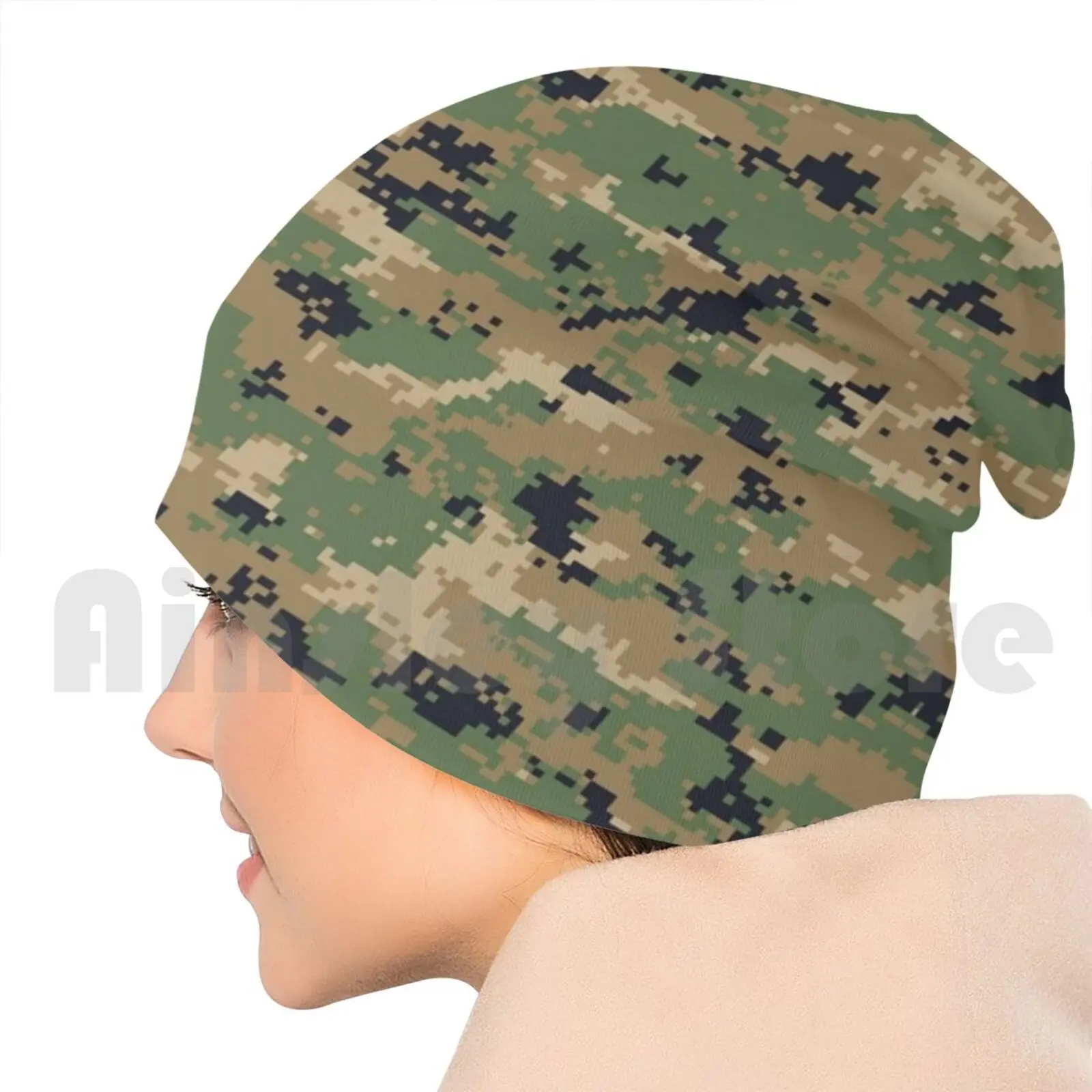 Marpat стильные цифровые камуфляжные облегающие Чехлы для телефона шапки вязаная
