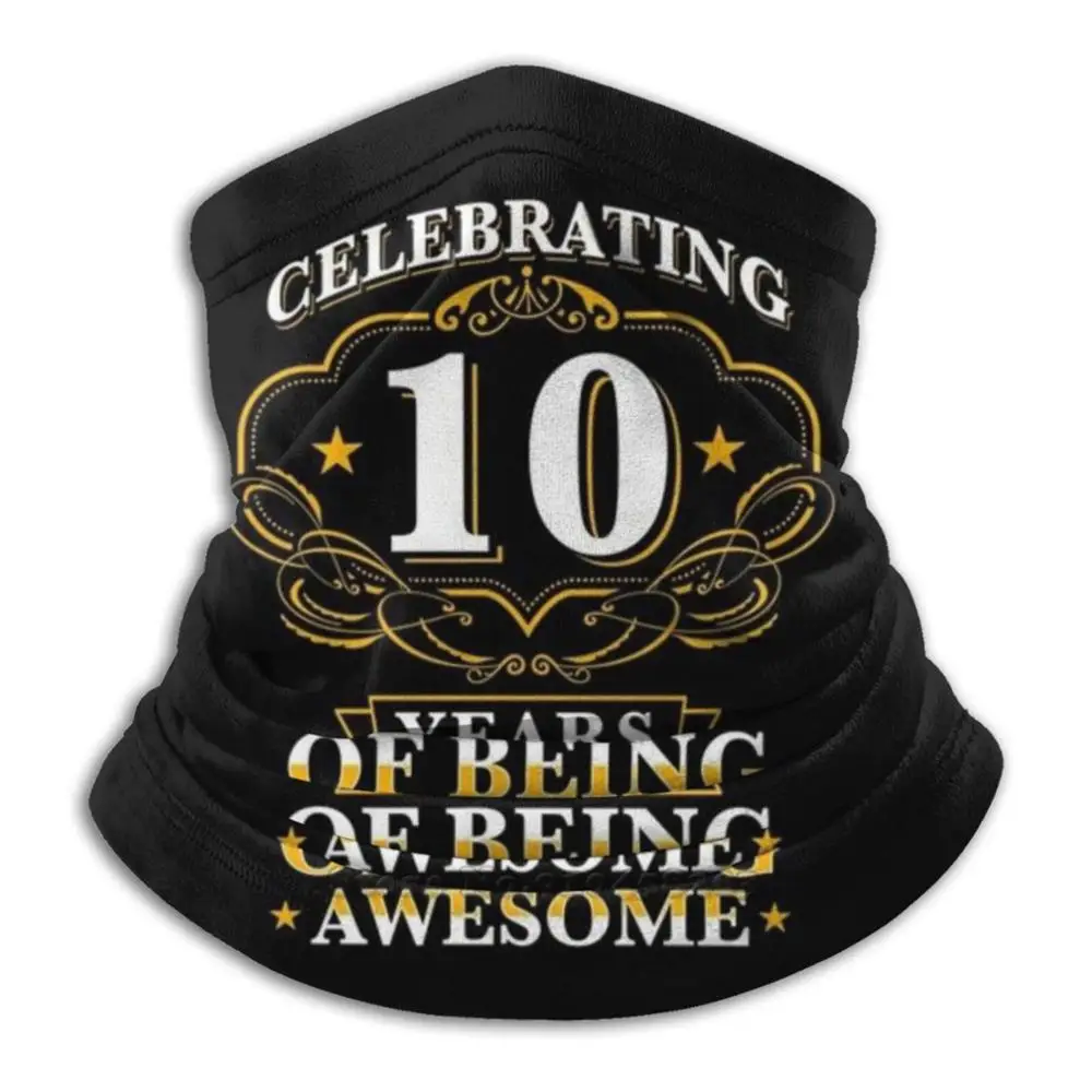 

Празднования 10 лет шарф мотоциклистов горловиной теплые меховые Оголовье Маска для велоспорта 10 лет 10Th день рождени для 10Th Встроенный 10 ко ...