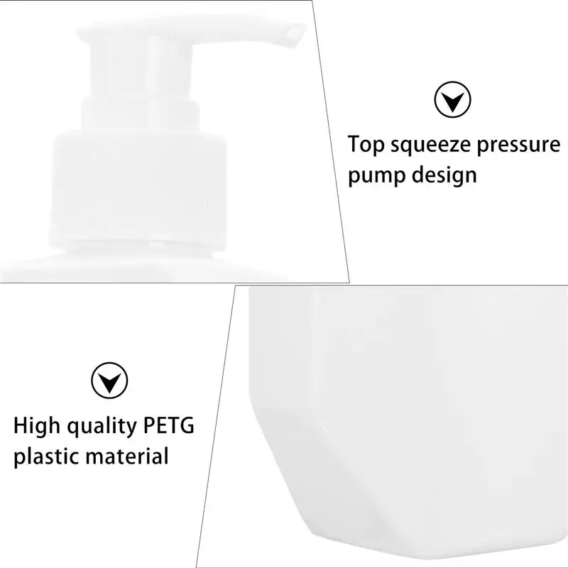 

8pcs 300ml Lotion Bottles Storage Holder Refillable Plastic Travel Shampoo Bottles Empty Bottles
