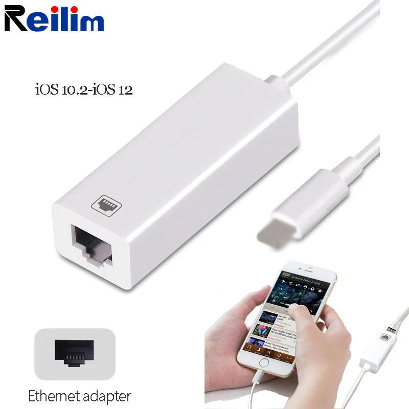 RJ45 Ethernet LAN проводной сетевой адаптер 100 Мбит/с кабель сплиттер для iphone lightning в
