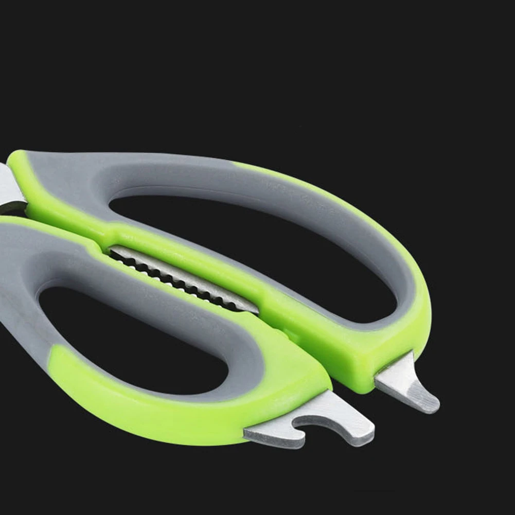 

Kitchen Scissors Home Kitchen Artifact Stainless Steel Multi-function Fish Scaler chicken bone cut meat Nut Cracker Peeler 2020